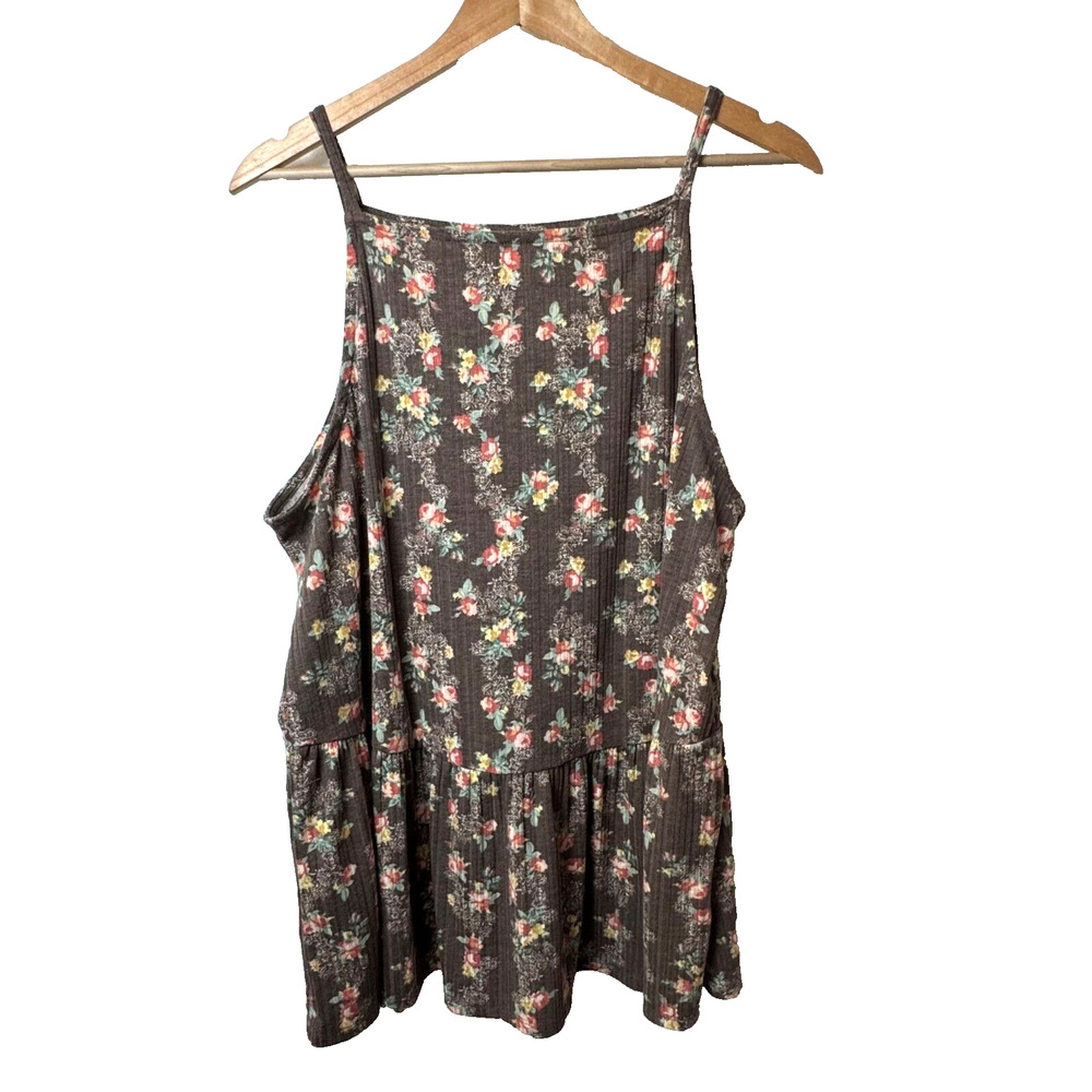 Maurices 0X Floral Tank Top